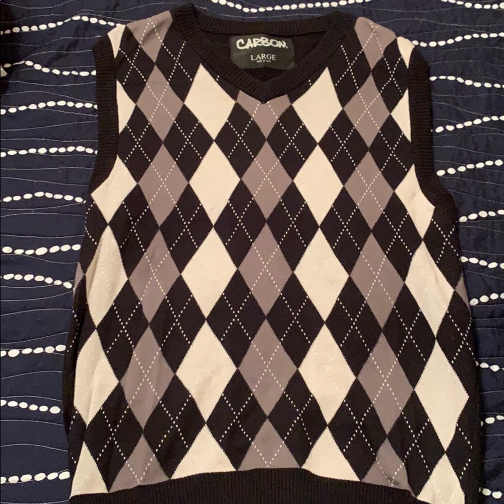 Men’s large argyle sweater vest